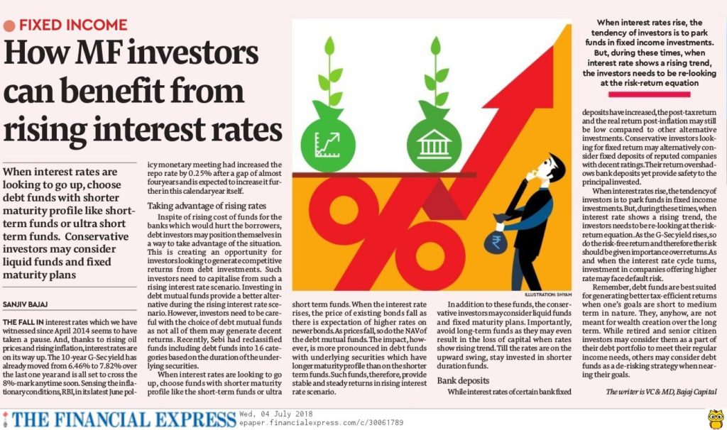 Mutual Funds - How MF Investors Can Benefit From Rising Interest Rates