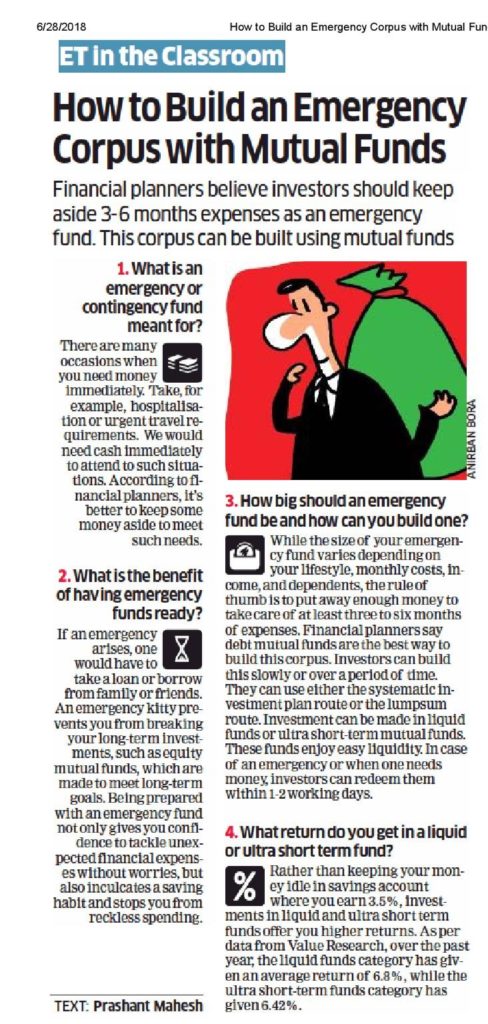 Mutual Funds - How To Build An Emergency Corpus With Mutual Funds