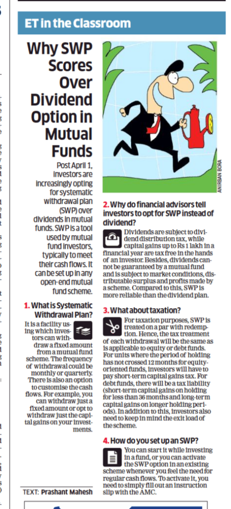 Mutual Funds - Why SWP Scores Over Dividend Option In Mutual Funds